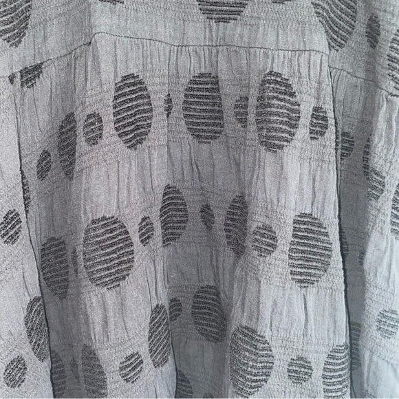 Umgee Babydoll Black Dot Blouse - Picture 3 of 6